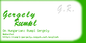 gergely rumpl business card